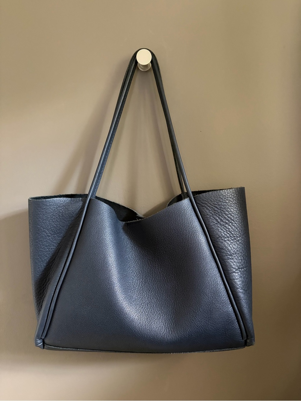Portland Leather Black Pebbled Tote